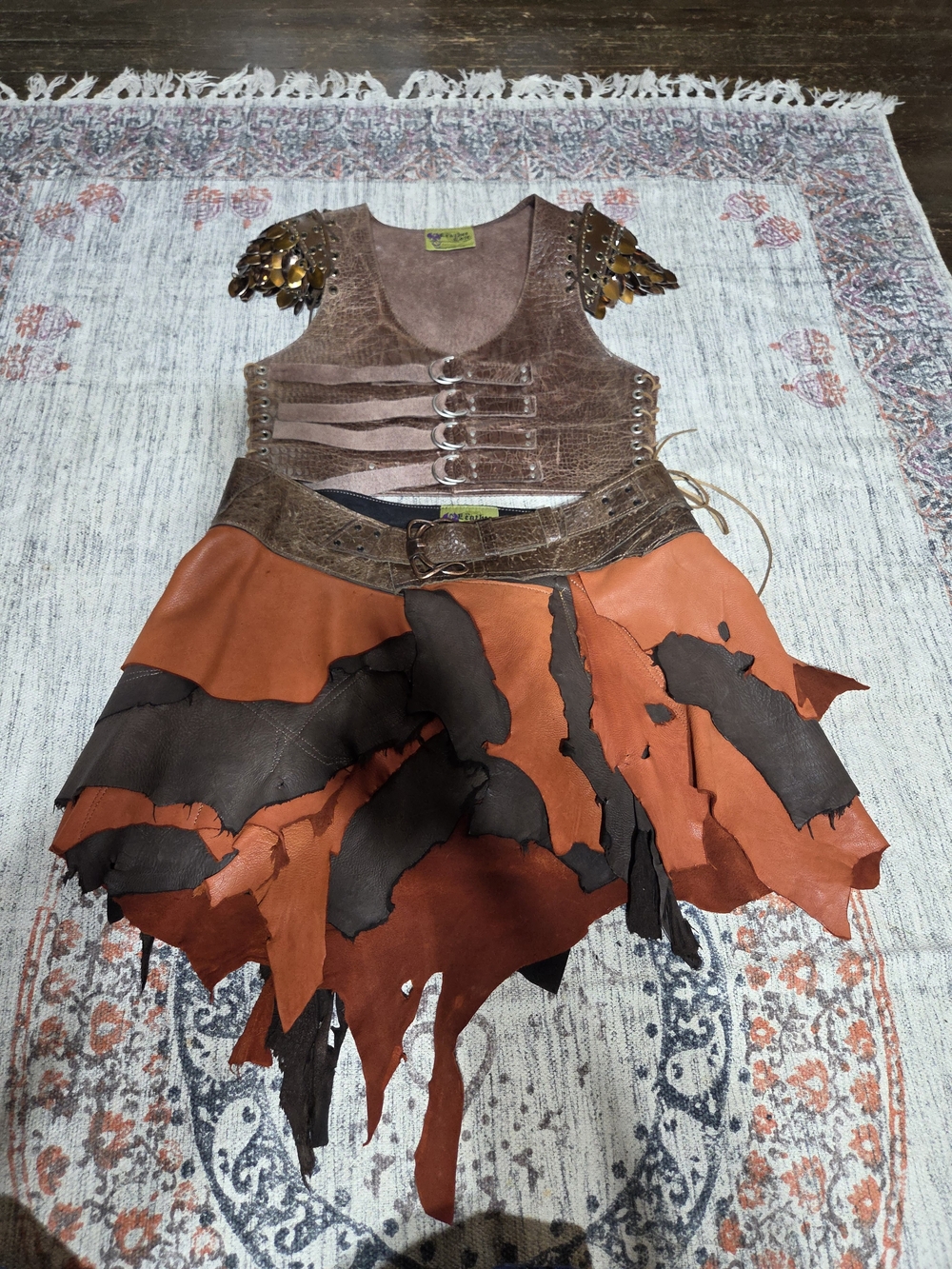 Leather Renfair Outfit W/ Buckskin Skirt